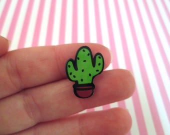 6 Cactus Cabochons, Cacti Cabochons, Plant Cabochons, Plant Lady #1070