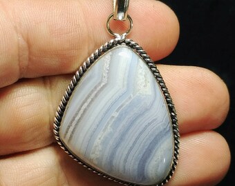 Blue Lace Agate Pendant