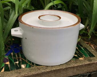 Dansk Brown Mist Lidded Casserole Crock Pot by Neils Refsgaard Denmark Scandinavian Mid-Century Vintage