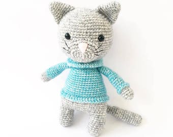 PATTERN - Gusto The Cat - amigurumi pattern, crochet pattern, PDF
