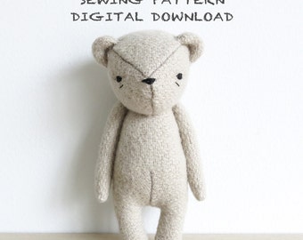 sewing pattern | the dear ones bear | soft toy pdf pattern digital download