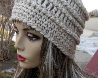 CROCHET PATTERN PDF, Crocheted Chunky Textured Crochet Slouchy Beanie - CaN sell finished pieces, instant download, yarntwisted
