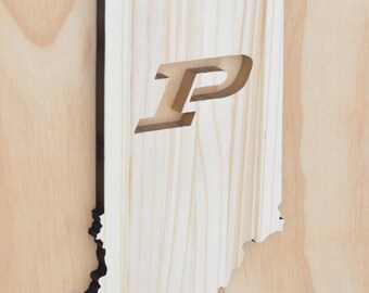 Purdue Boilermakers Indiana State Wood Cutout