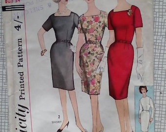 1960s Dress - 34" Bust - Simplicity 4558 - Vintage Sewing Pattern