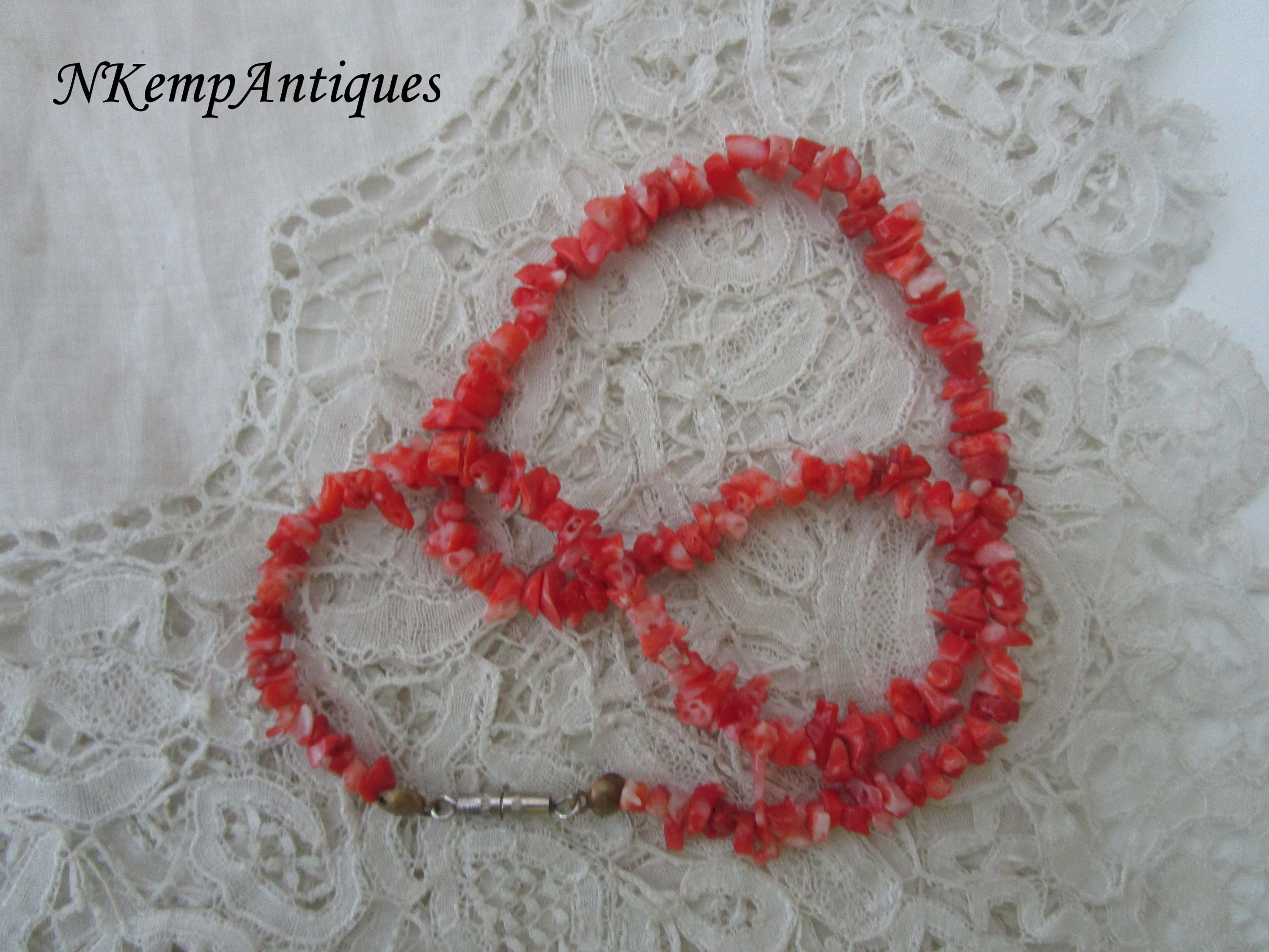 Real coral beads for re-purpose