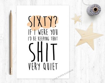 Funny 60th Birthday Card Printable