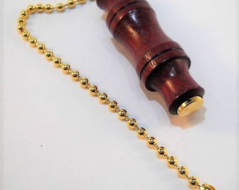 Hand Turned Wood Light/Fan Pull