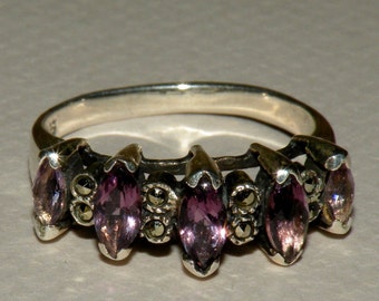 Amethyst Sterling Silver Ring size 8