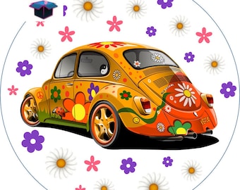 1 cabochon clear 20mm Ladybug car theme
