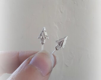 Arrowhead Earrings - Arrow Sterling Silver Studs - Arrow Earrings - ArrowHead Sterling Silver Earrings - Arrow Jewelry - Arrowhead Studs