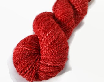 Hand Dyed Alpaca Yarn Sport Weight Alpaca Yarn Red Yarn
