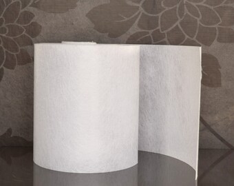 Drapery stiffener non-woven heavy weight - width 4" or 6" - by 3 meters - white - buckram - polyester stiffening - drapery header