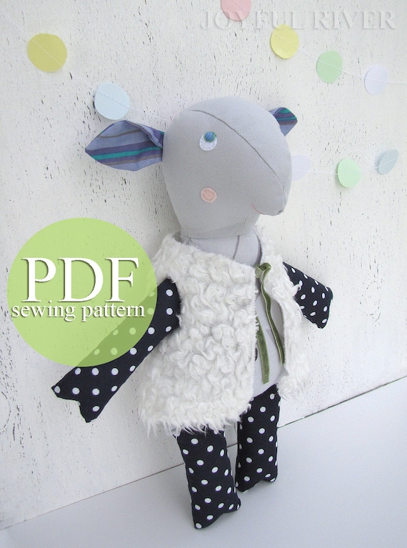 stuffed sheep sewing pattern