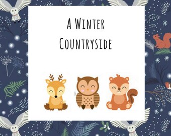 Winter/Christmas Collection A Winter Countryside Dog Pet Tie On Bandana Neckerchief