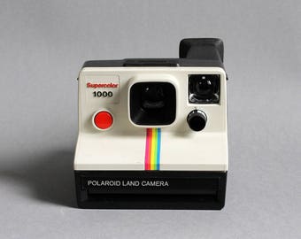 For sale tested Ok mid century 1970's POLAROID Supercolor 1000 camera instant SX - 70 series 600 film button red Made in the UK