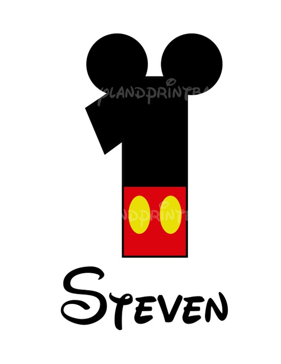 mickey mouse ears your name and age one six personalized diy