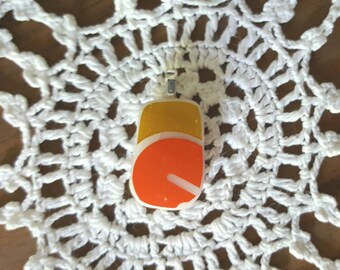 Designs Pyrex Jewelry Ornament, Unique Upcycled Recycled broken Vintage Promo 475, Yoga Butts, PyrexJewelry Holiday Home Decor Gift #P317H