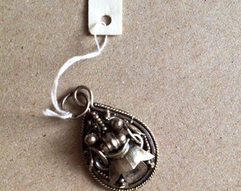 Balinese silver Jewelry-Vintage pendant-dragon-silver-Traditional