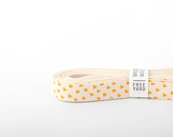 3Y Cotton Ribbon : Yellow Triangle