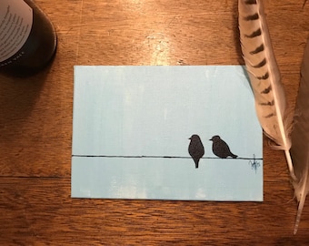 Love Birds on a Line
