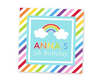 Rainbow Party Favor Tags - Rainbow Birthday Party Favors - Rainbow Party for Kids - Rainbow Party Printables