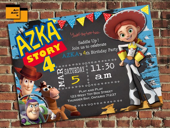 Toy Story Birthday Invitation Toy Story Birthday Invite