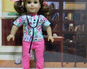 Scrubs for Vet, Doctor, Nurse, Dentist, Technician for American Girl and similar dolls