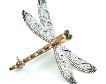 Dragonfly jewelry Dragonfly brooch Japanese jewelry Insect jewelry