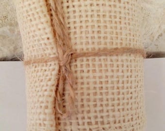 Very natural beige burlap roll