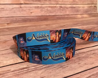 Aladdin Ribbon by the Yard, Craft Ribbon, Themed Ribbon, Aladdin, Character Ribbon, Disney World Ribbon, Genie Ribbon, Aladdin Crafts