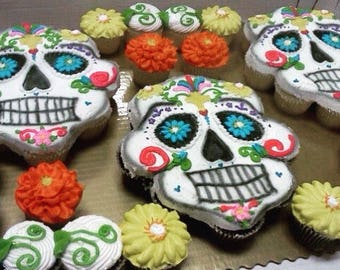 Day of the Dead / Dia de los Muertos Cupcake Cake