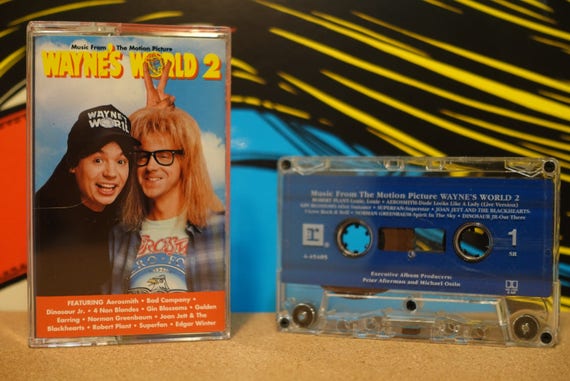 Music From The Motion Picture Wayne's World 2 by Various Artists Vintage Cassette Tape