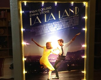 La La Land Movie Poster with Lights & Sound Mini Marquee