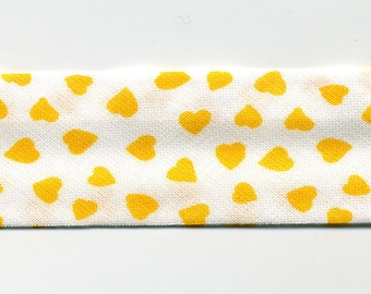 Bias heart yellow by the yard
