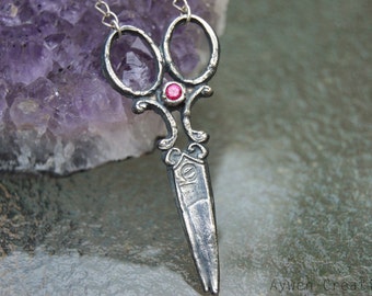 Quilters Fabric Scissors Pendant Made From Sterling Silver / American Sewing Guild / ASG / Seamstress / Needle and Thread / Crafter / Craft