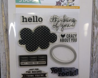 STAMP DESTASH- Simon Says Stamp For The Record ( includes Speech Bubble Dies )
