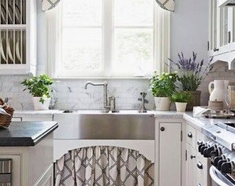 Kitchen Valance Scalloped Cornice Valence Custom Fabric window valance custom length and width kitchen valence cornice fabric cornice white