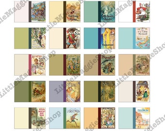 Vintage Magic Book Covers Set 1:12 scale downloadable