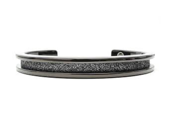 Hair Tie Bracelet, Hair Tie Bracelet Holder - Glitz Design Black