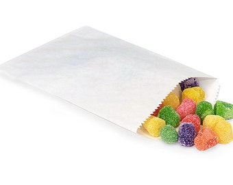 40 White Kraft Flat Paper Bags, 4 x 6 Inches, Wedding DIY, Candy Buffet Bags, Favor Bags Merchandise Bags,