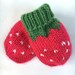 Baby Strawberry Mittens - Knitting Pattern