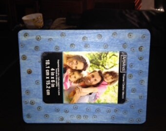 Artisan Blue Bubbles 4x6' Picture Frame