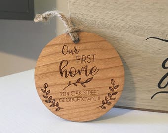 New Home Ornament | First Home Ornament | New Homeowner Gift | New Home Housewarming Gift | Personalized Ornaments | Custom Ornaments