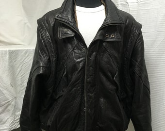 Xxl leather jacket | Etsy