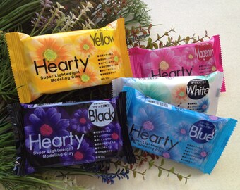 Hearty Super Lightweight Clay Special Pack - 5 primary colors each 50g included