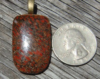 Hand Polished Fossilized Dinosaur Bone Pendant OOAK