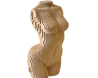 Female torso - cardboard sculpture