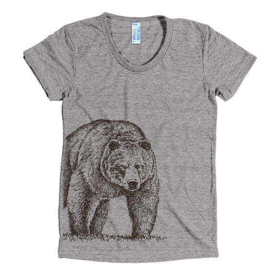 Grizzly Bear T Shirt Brown Bear Tee Shirt Bear Shirt