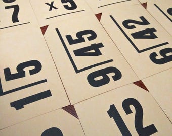 Vintage Math Flash Cards