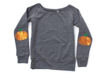 sequin pumpkin shirt
